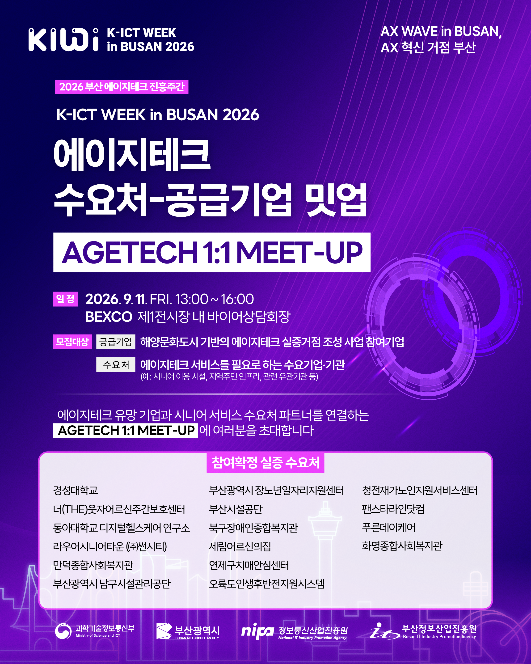 “AI 에이지테크 서비스와 시니어 현장 수요처 잇는다” 부산정보산업진흥원, 에이지테크 1:1 밋업 개최